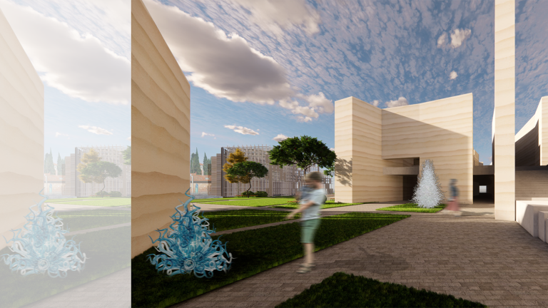 Architecture design Ventian Glass works studio