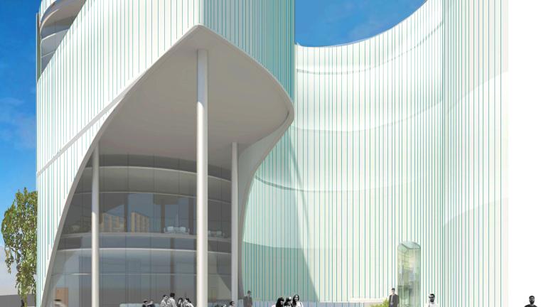 Image of large building and plaza