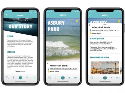 'Waterly', an app for learning and reporting local water conditions  by Eleni Giamos